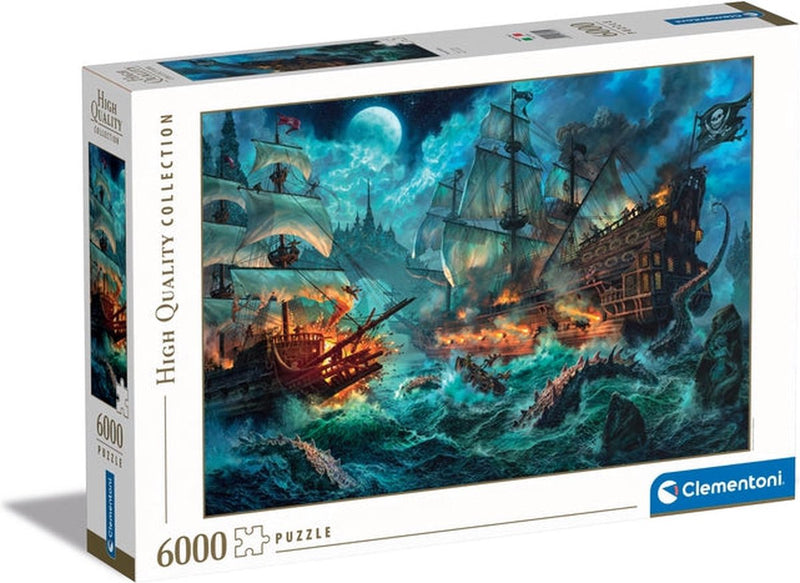 Clementoni - rompecabezas - 6000 piezas - batalla naval - rompecabezas para adultos