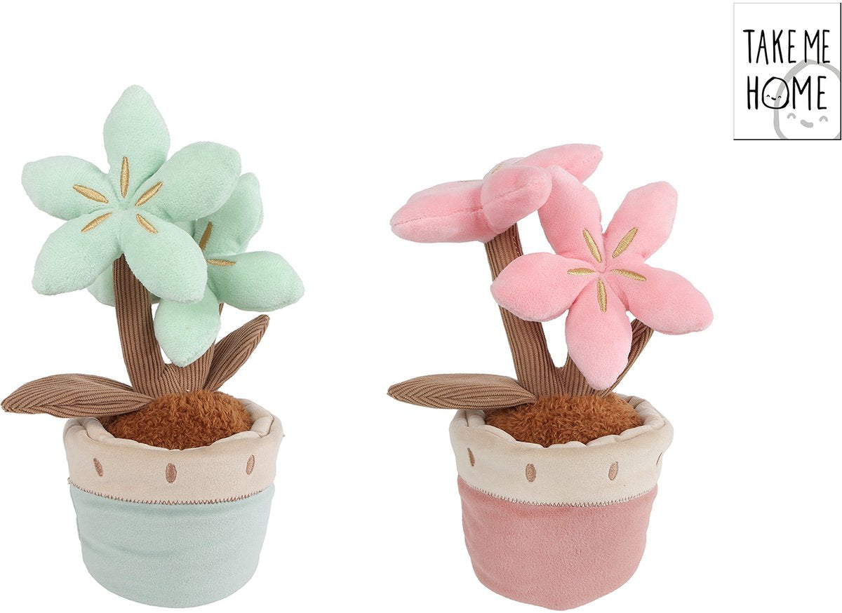 Planta de peluche Take me home con 2 flores l - 24cm