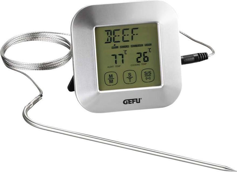 Termómetro de cocina Gefu punto 14 cm – acero inoxidable – hasta 300°c – para freír, hornear y asar platos