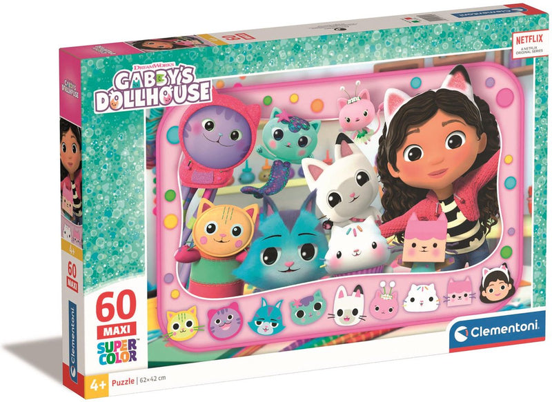 Clementoni - rompecabezas - 60 piezas - casa de muñecas de Gabby - rompecabezas para niños - a partir de 4 años