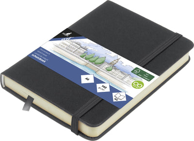 Quaderno per schizzi Kangaro - a6 - grigio freddo - copertina rigida in pu - con elastico e nastro per la lettura - k-861215