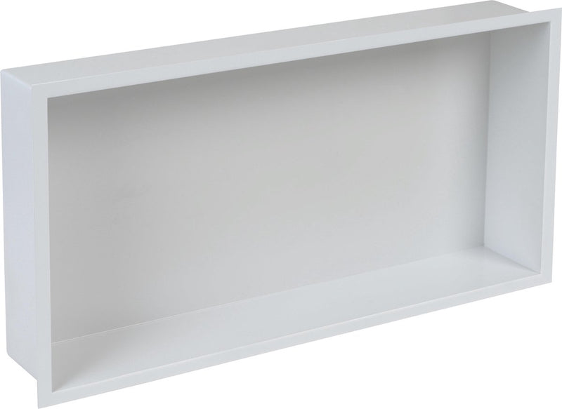 Plieger inbox inbouwnis - met flens - rvs - 60x30x7.5 cm - wit