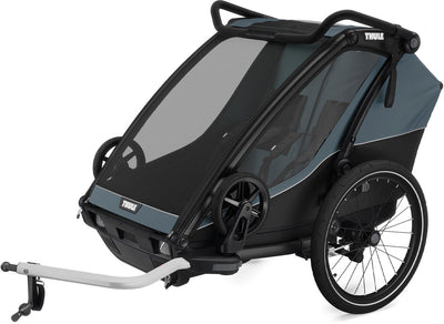 Cabina de carro con remolque de bicicleta Thule