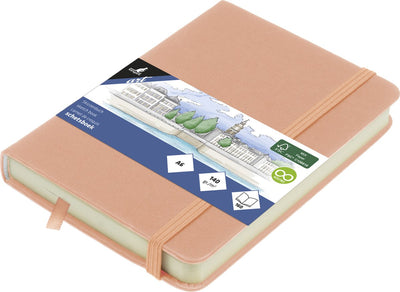 Cuaderno de bocetos canguro a6 - rosa viejo - tapa dura de pu - con elástico y cinta - bloc de bocetos - cuadernos de bocetos - k-861212