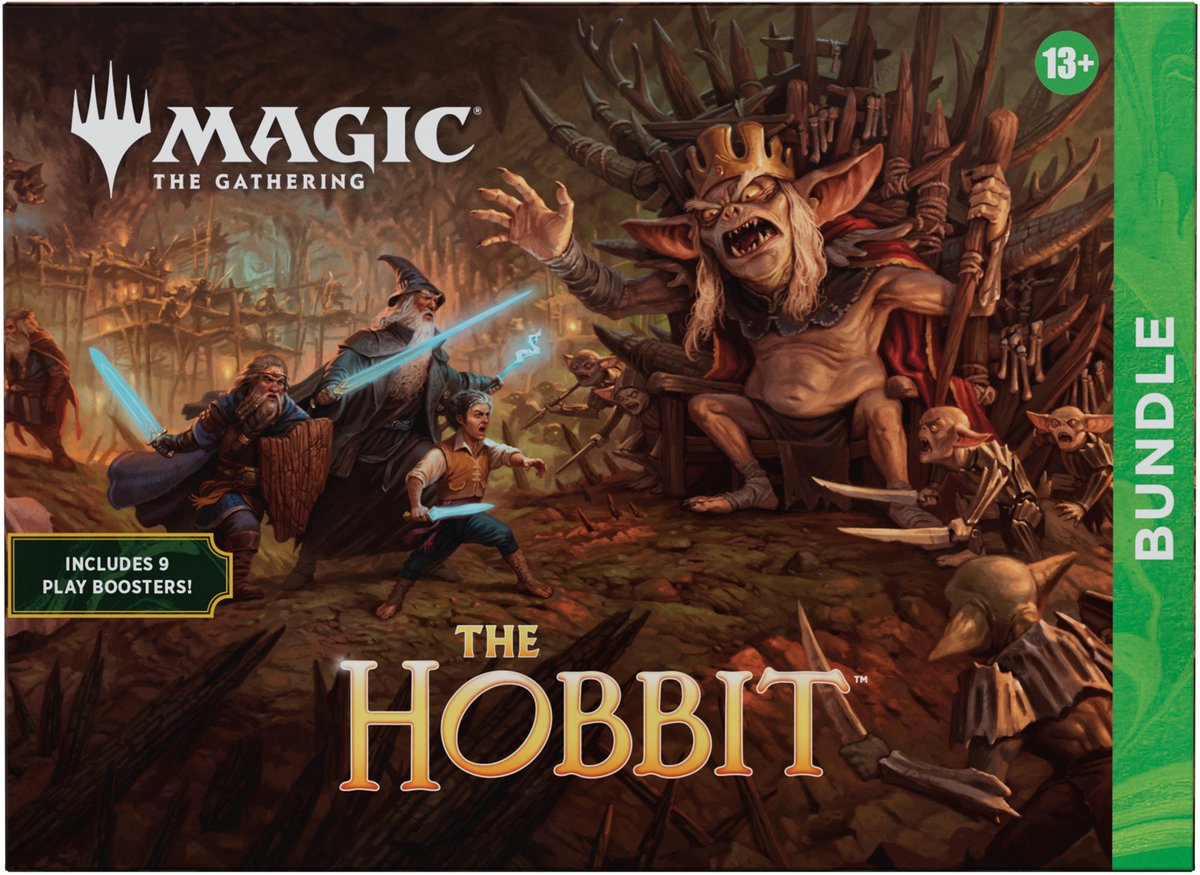 Magia della raccolta magica: la raccolta | il pacchetto hobbit | 9 buste di gioco, 34 paesi, carta promozionale olografica + accessori esclusivi | gioco di carte collezionabili