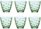 Vasos Bormioli rocco flora verde 260 ml - verde - set-6