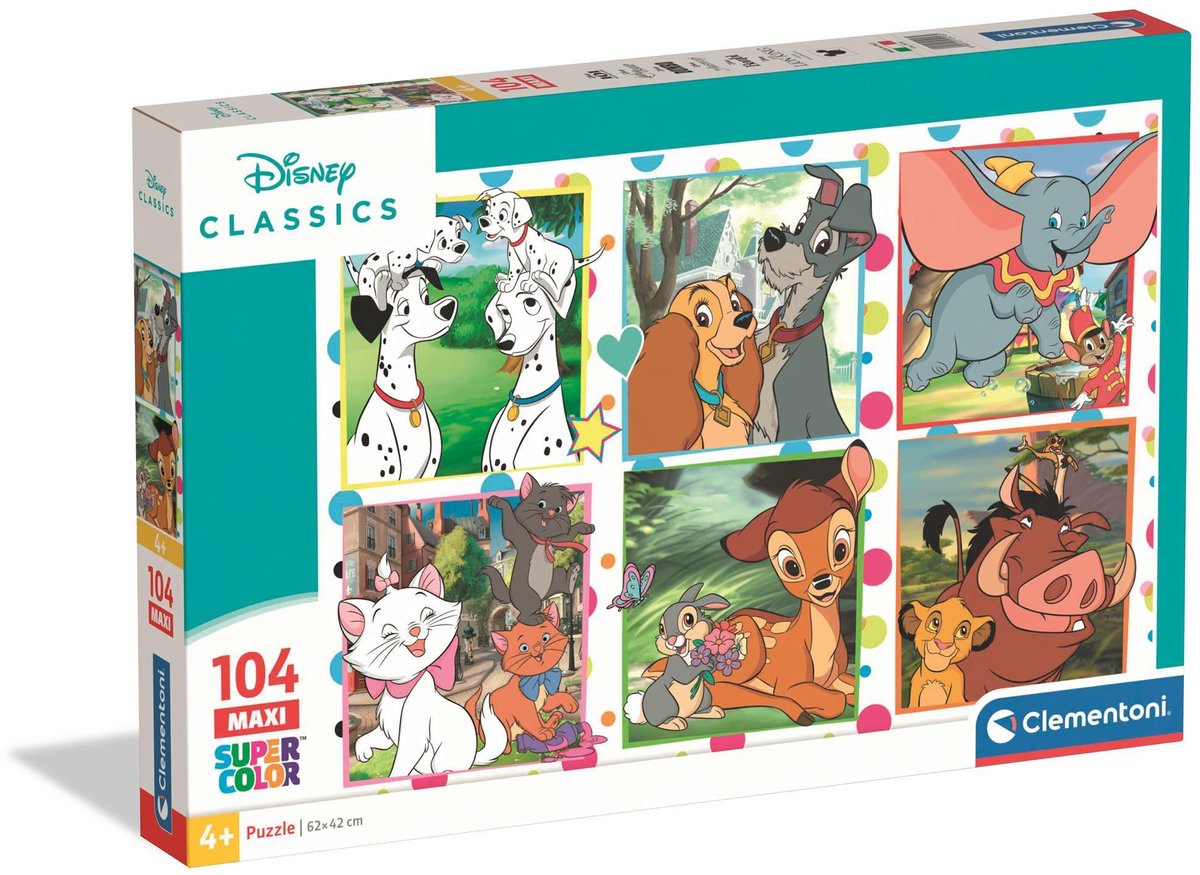 Clementoni disney classico - maxi (104 pezzi)