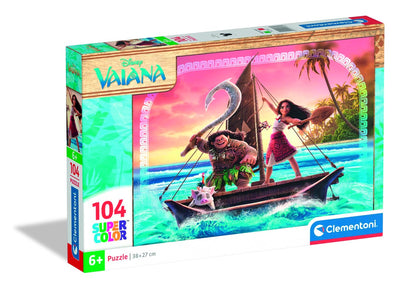 Disney clementoni vaiana 2 puzzle 104 pezzi - super puzzle per bambini - giocattoli educativi - puzzle per bambini, ragazze e ragazzi dai 6 anni