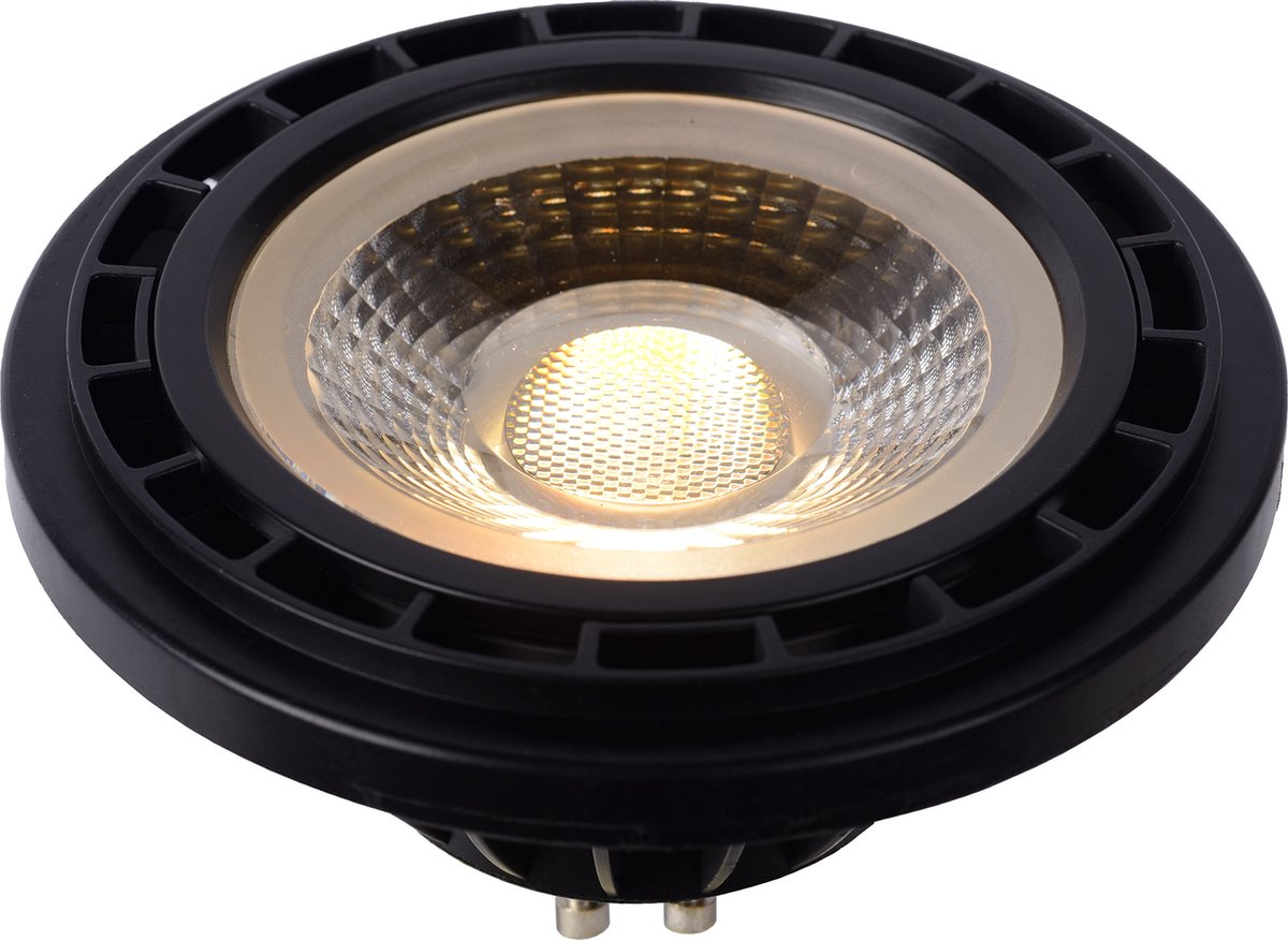 Lucide es111 - lampada led - ø 11 cm - led dimmerabile - gu10 - 1x12w 2200k 3000k - nero