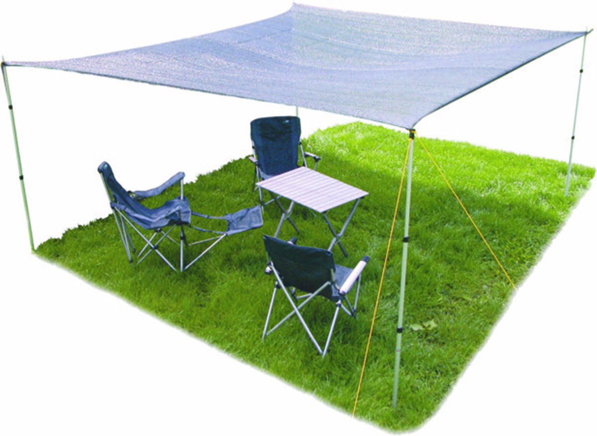 Eurotrail schaduwdoek - 4x4 meter (excl stokken)