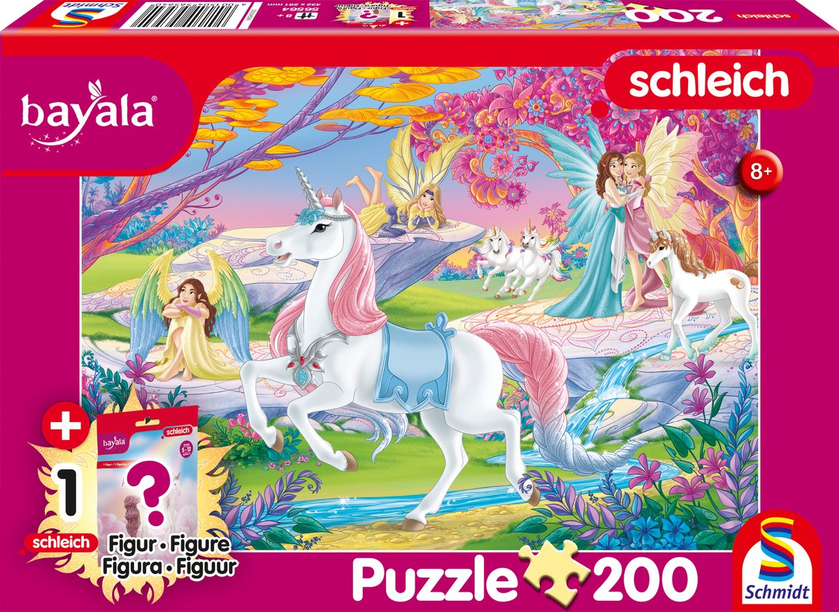 Schmidt - rompecabezas - elfos encantadores de bayala - schleich - 200 piezas + figura original - niños - a partir de 8 años