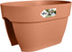 Elho vibia campana flower bridge 40 - macetero para barandilla de balcón - plástico 100% reciclado - ø 39,0 x h 22,0 cm - terra