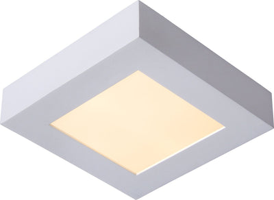 Lucide brice-led - plafoniera (plafoniera) bagno - led dimmerabile - 1x15w 3000k - ip44 - bianco