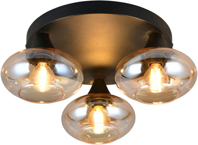 Rl live your light reality divina - plafondlamp - amber - excl. 3x e14 4 w - plafondbevestiging