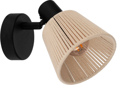 Spot Eglo Seagard - e14 - 11,5 cm - nero crema - inclinabile