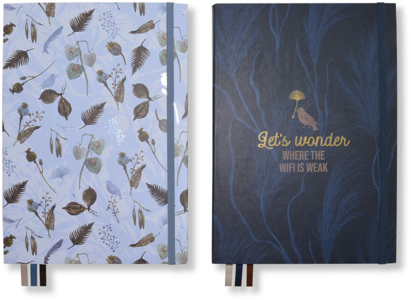 Cuaderno canguro - belleza natural - 25,3 x 17,8 cm - papel de puntos - con elástico y cintas de lectura - 2 piezas - k-skz210009