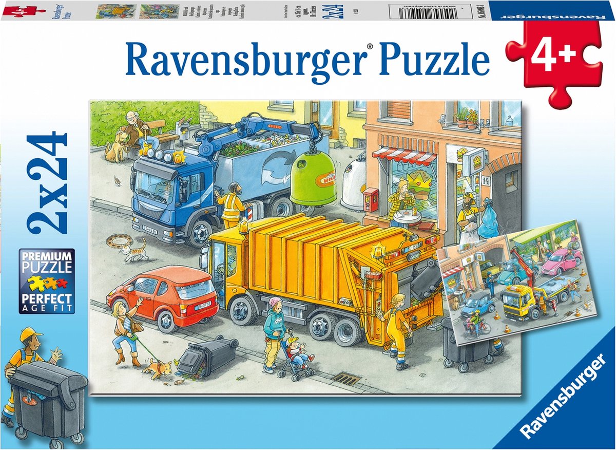 RAVENSBURGER PULLER PUZZA TRIMBAGGIO E TRUCK TAK, 2X24ST.