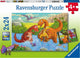 RAVENSBURGER JIGSAW puzzle che gioca a dinos, 2x24st.