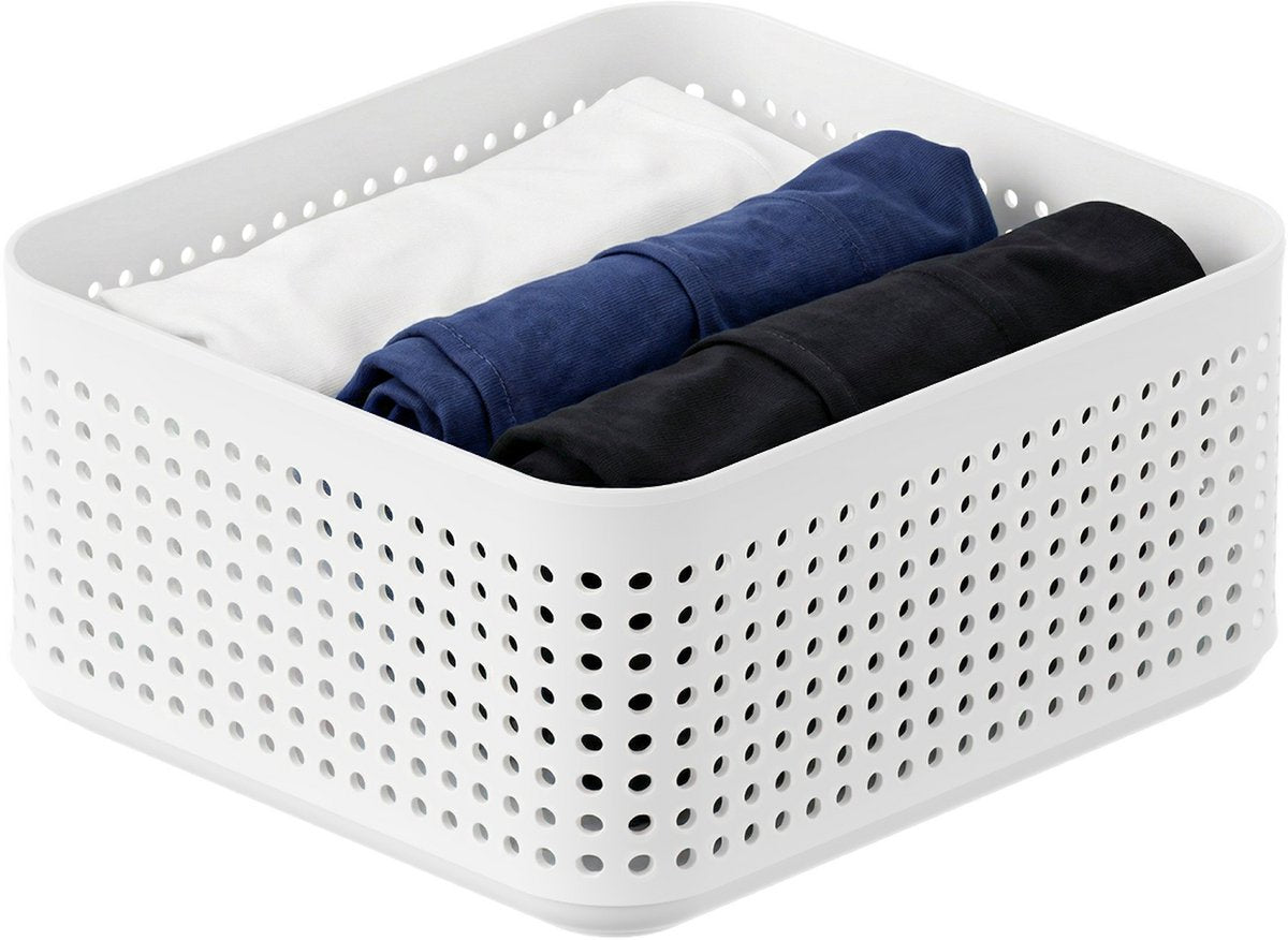 Organizador de armario Rotho wop - cesta m - blanco