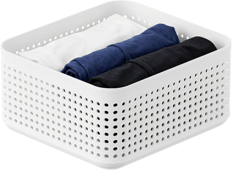 Organizer per guardaroba Rotho wop - cestino m - bianco