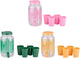 Alpina waterdispenser met kraantje - drankdispenser 3,6 liter – limonadetap met bekers – assorti - kunststof