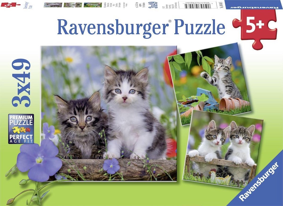 Ravensburger Jigsaw Puzzle Young Kittens, 3x49st.