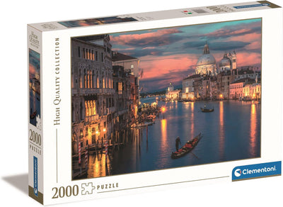 Clementoni - puzzle - 2000 pezzi - il magnifico canal grande - puzzle per adulti - collezione di alta qualità