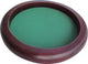 Pista di dadi per giochi caldi in legno marrone, rotondo 35 cm, feltro verde