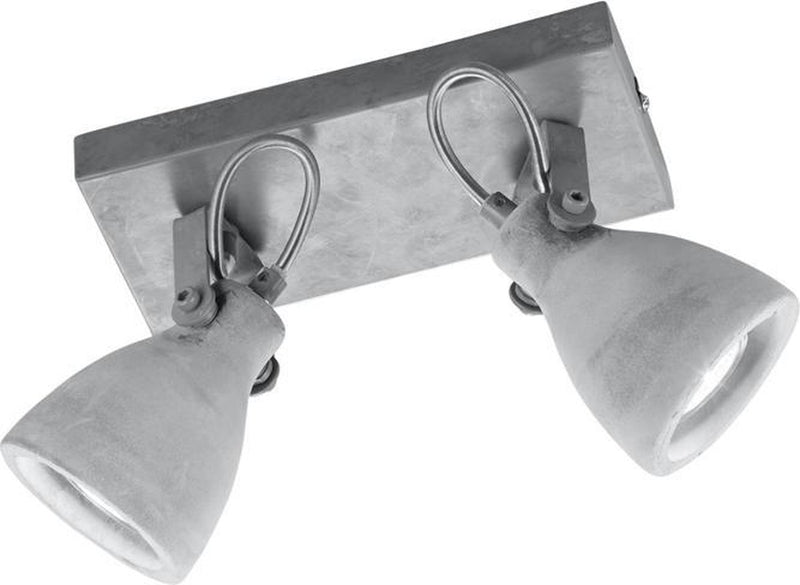 Trio hormigón - spot - color hormigón - excl. 2x gu10 3 w - montaje en techo
