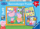 Famiglia Ravensburger e amici di Legpuzzle, 3x49st.