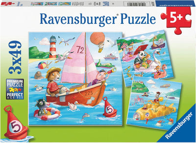 Ravensburger - Los vehículos de agua juegan rompecabezas 3x49st.