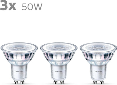 Philips LED energy-efficient spotlight - 50 w - gu10 - cool white light - 3 pieces - save on energy costs
