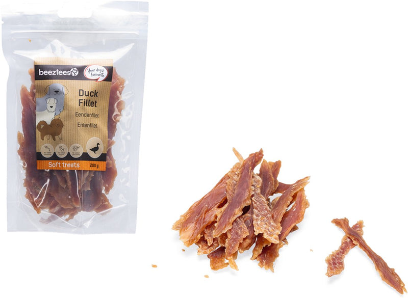 Beeztees prelibatezze filetto d'anatra - snack per cani - biscotti per cani - dolcetti per cani - 200 grammi