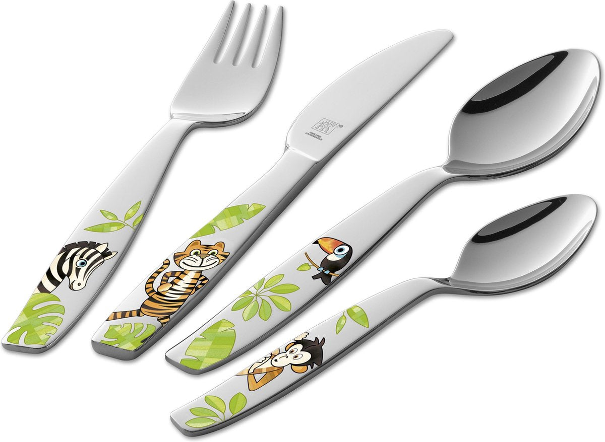 Cubiertos para niños Zwilling Jungle - 4 piezas