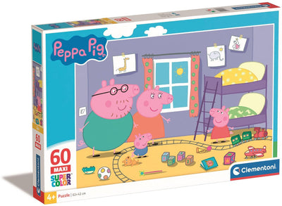 Clementoni - puzzle - 60 maxi pezzi - peppa pig - puzzle per bambini - dai 4 anni