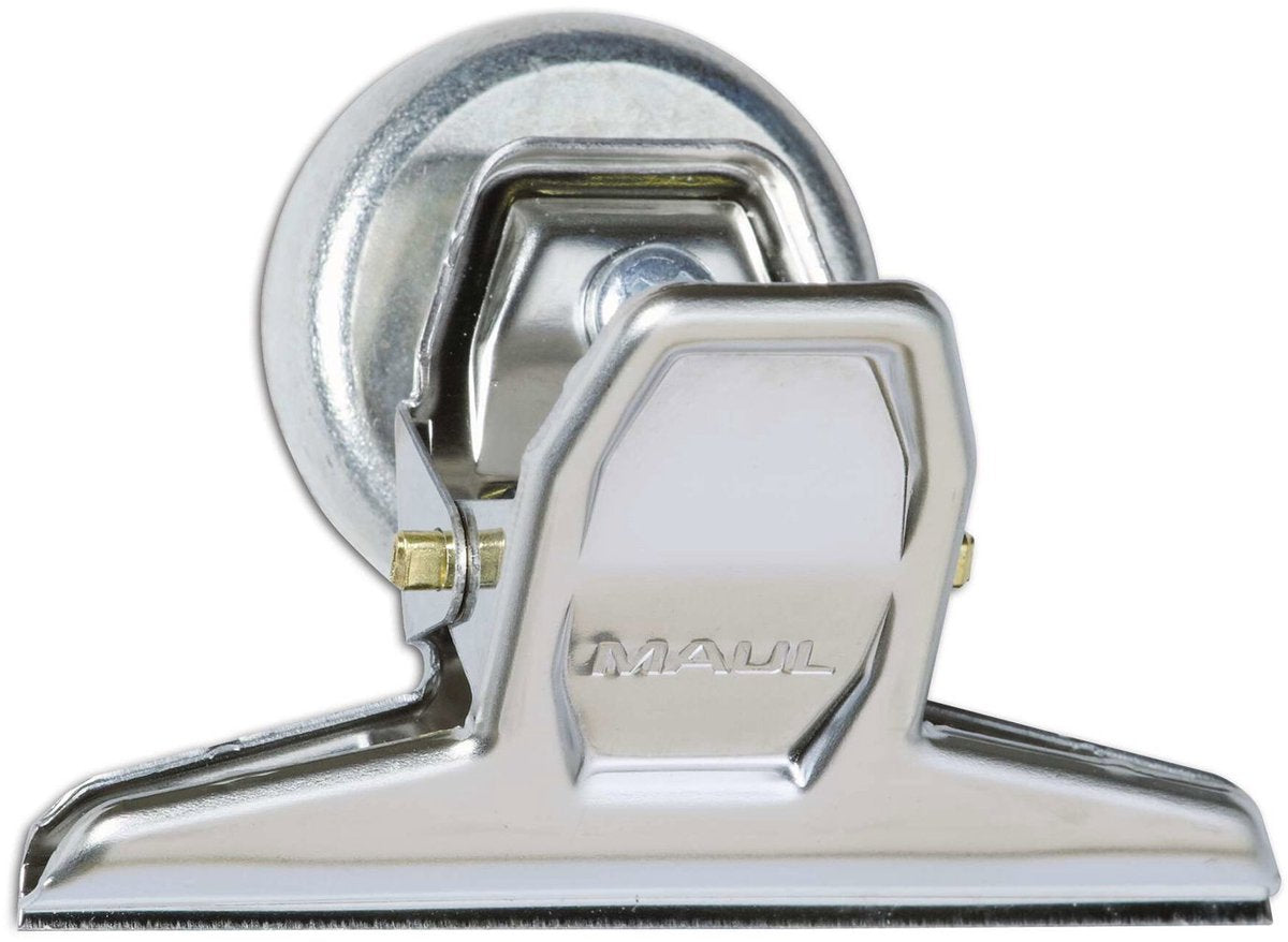 Morsetto per carta Maul pro - argento - metallo - 3 pezzi - 5,5 x 7,5 x 5 cm -