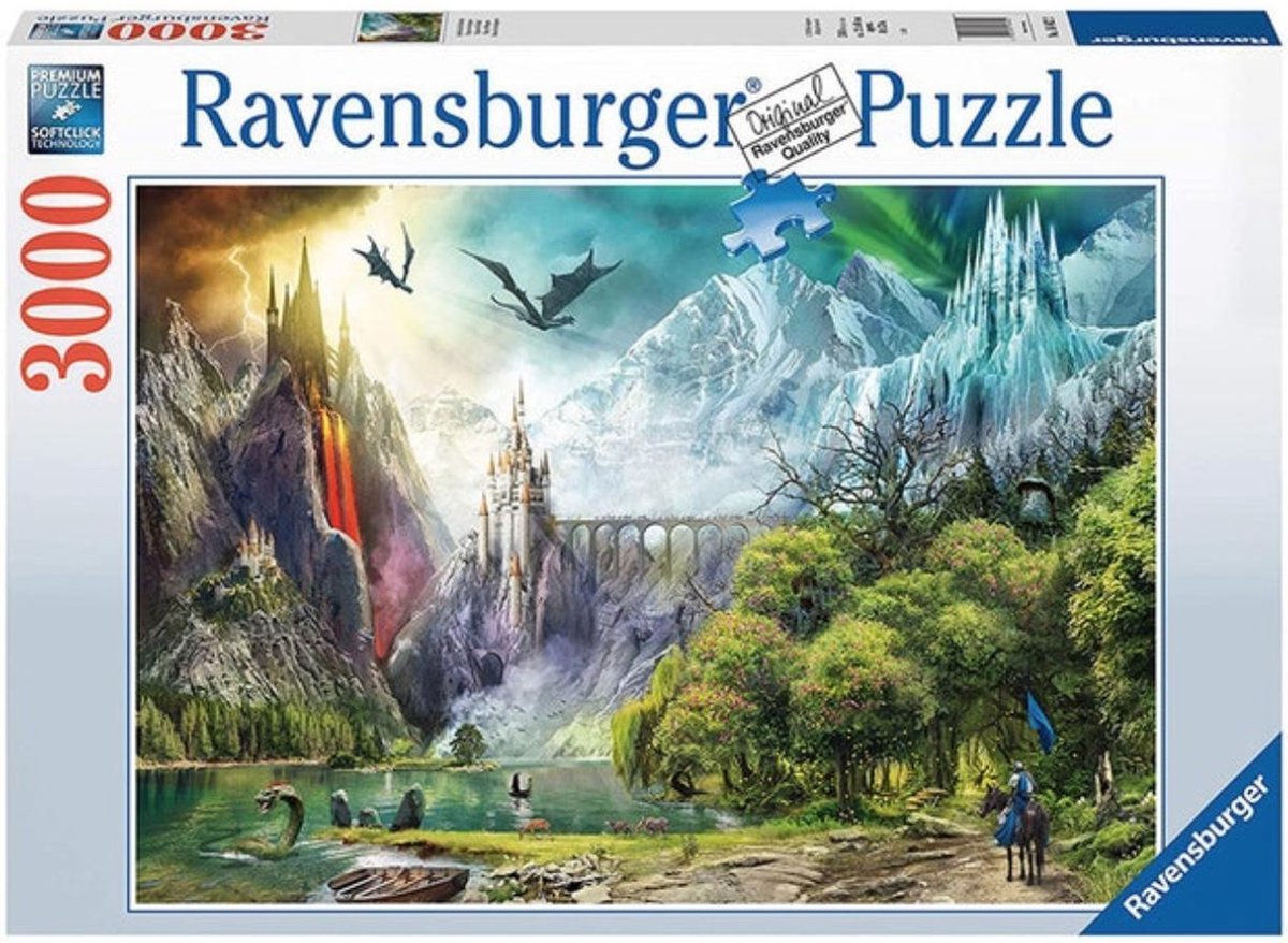 Ravensburger Puzzle Dragons - 3000 pezzi - Puzzle fantasy per adulti.