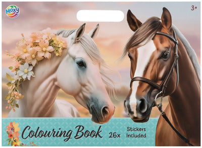 Merkloos sans marque horse collection - kleurboek - 25 pagina's - 26x35,5 cm