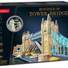 Diversión cúbica Cúbica Fun 3d Puzzle Tower Bridge + Iluminación LED 222 piezas
