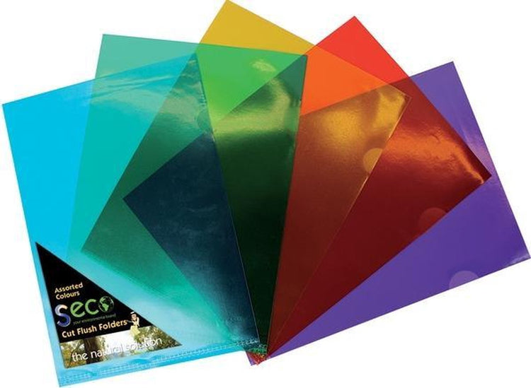 Seco l-map - a4 - assorti - pp 100 micron - 25 stuks - milieuvriendelijk - se-lsf-ast