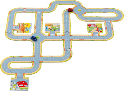 Goki Floor Puzzle Peso con 2 vehículos, 47º.