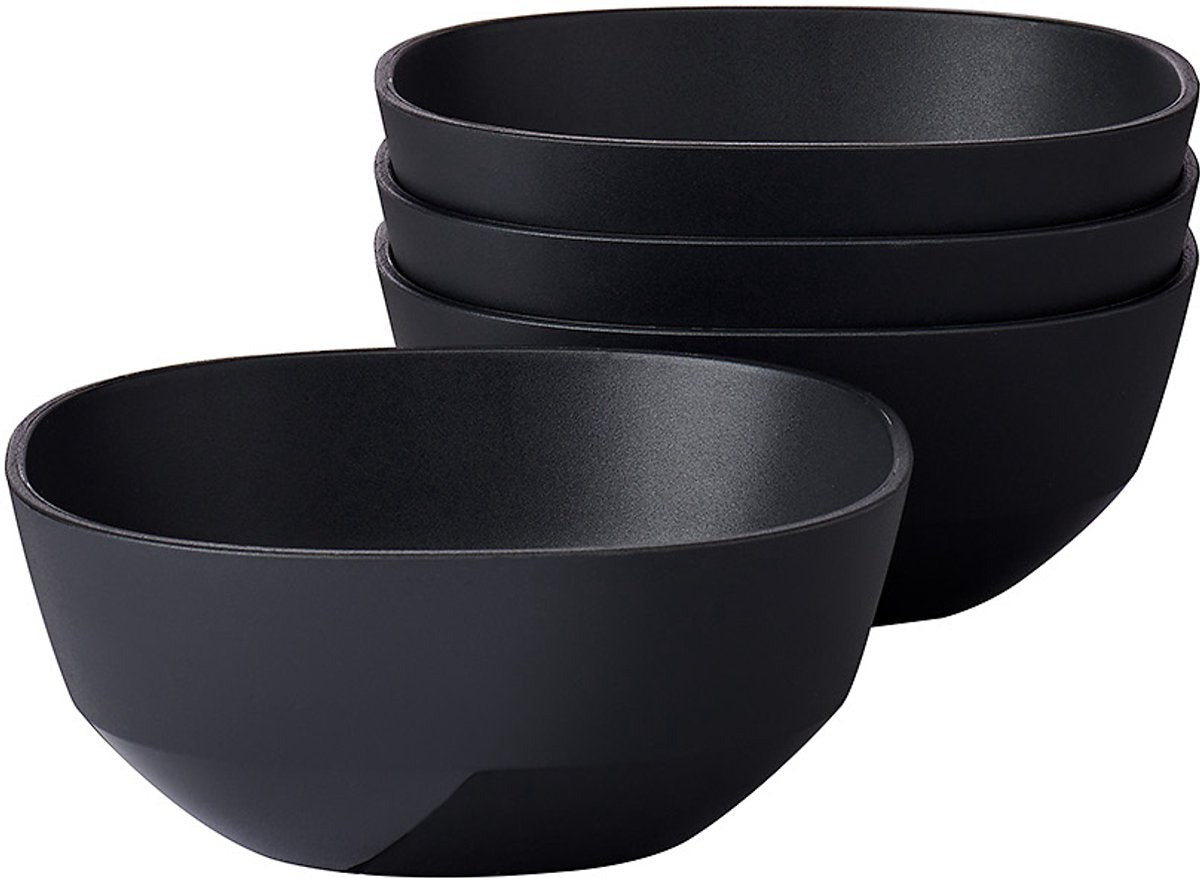 Mepal serving bowl silueta - 4x 250 ml - salad bowl - nordic black
