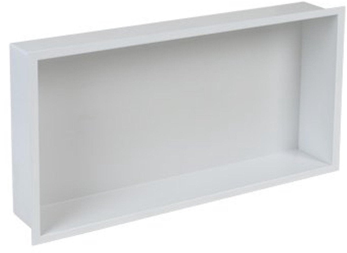 Plieger inbox inbouwnis - met flens - rvs - 60x30x7.5cm - kleur rvs