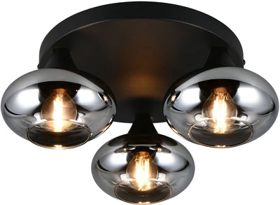 Rl live your light reality divina - plafondlamp - rookkleur - excl. 3x e14 4 w - plafondbevestiging