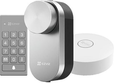 Ezviz dl01pro smart lock with multifunction keyboard and a3 home gateway, bluetooth with remote access, keyless for connected home