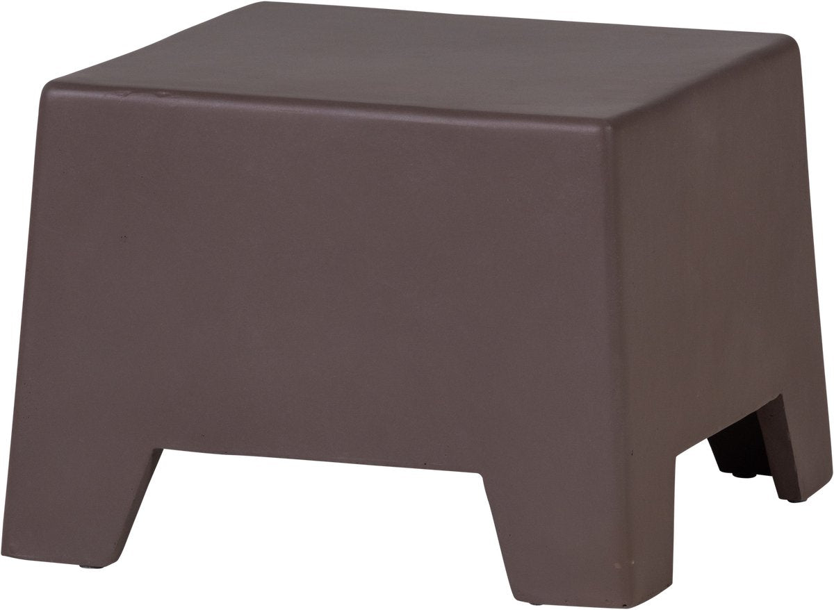 Woood zina bijzettafel laag - cement - bruin - 36x50x50