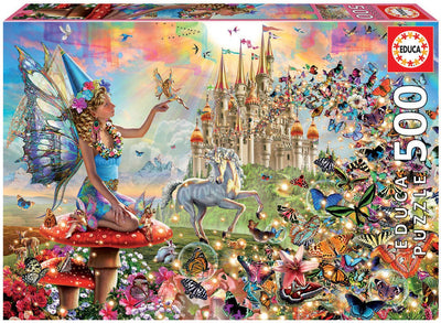 Educa - puzzle - 500 piezas - hadas y mariposas