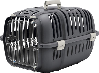 Ferplast caja de transporte jet 10 - caja de transporte para gatos - 47x32x29 cm gris