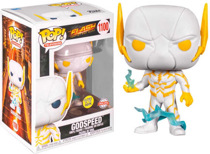 Funko pop - dc comics the flash #1100 godspeed - edición especial exclusiva que brilla en la oscuridad