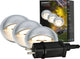 Briloner connect to Shine - Faretto LED da terra per esterno - set da 3 - Starter Set illuminazione da giardino - luce bianca calda - ip65 - ø3,5x3,6 cm - cavo 1,5m